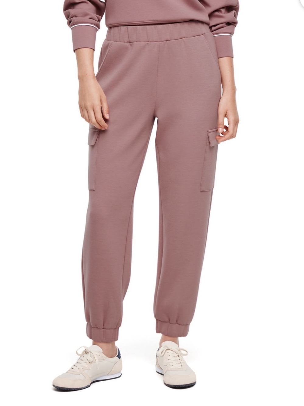 Express Cargo Joggers in Dusty Pink large stretchy pants - Picture 5 of 5